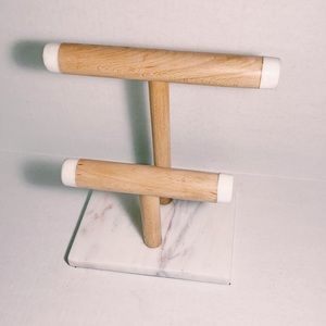 Wood and stone bracelet holder